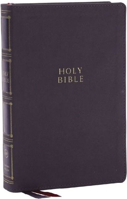 KJV Holy Bible: Compact Bible with 43,000 Center-Column Cross References, Gray Leathersoft, Red Letter, Comfort Print (Thumb Indexing): King James Version