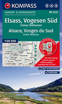 KOMPASS Wanderkarten-Set 2222 Elsass, Vogesen Süd / Alsace, Vosges du Sud, Colmar, Mülhausen / Mulhouse (2 Karten) 1:50.000