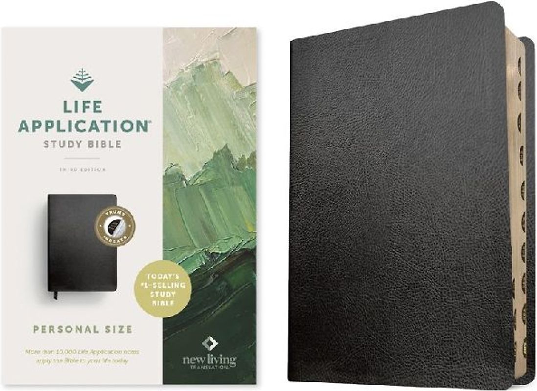 NLT Life Application Study Bible, Third Edition, Personal Size (Bonded Leather, Black, Indexed, Red Letter)