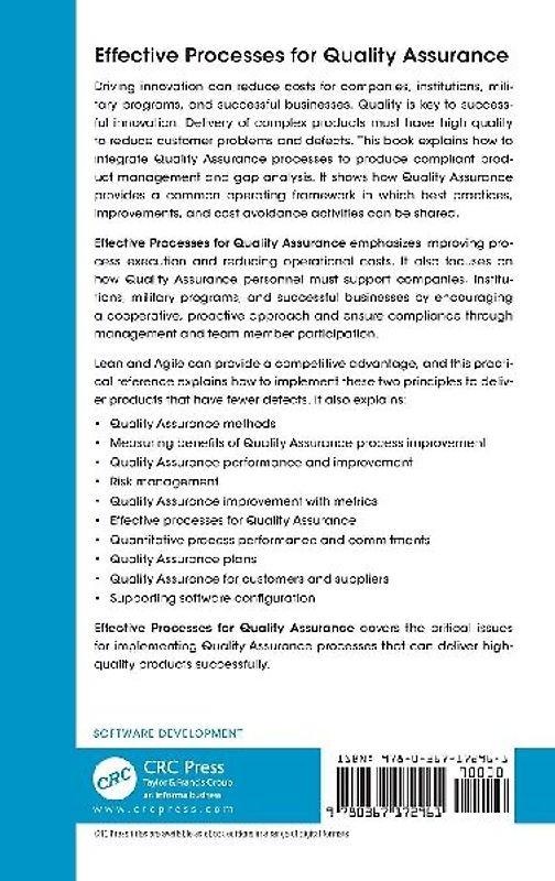 Effective Processes for Quality Assurance