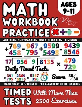 Maths Book for 9-11 Year Olds, Ks2 Maths Workbook Year 5 / Year 6 / Addition, Subtraction, Multiplication, Division