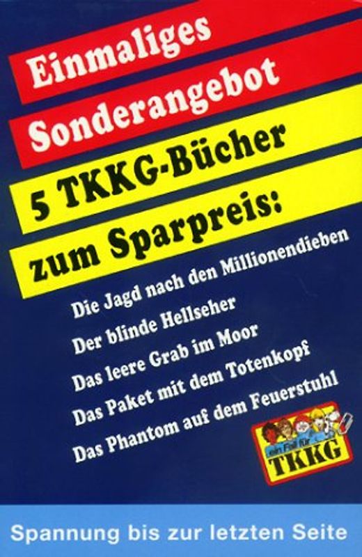 TKKG Taschenbücher. Band 1 bis Band 5