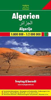Algerien, Autokarte 1:800.000 - 1:2.000.000, freytag & berndt