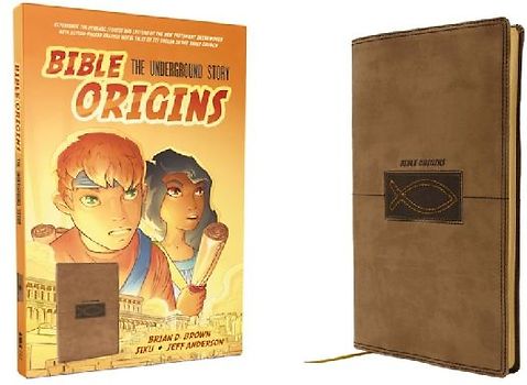 Bible Origins (Portions of the New Testament + Graphic Novel Stories), Leathersoft, Tan