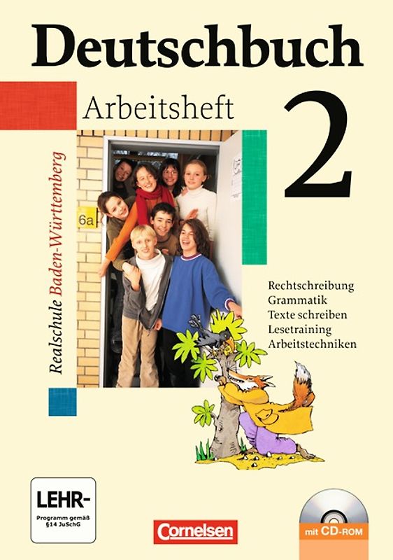 Deutschbuch - Realschule Baden-Württemberg / Band 2: 6. Schuljahr - Arbeitsheft mit Lösungen und Übungs-CD-ROM