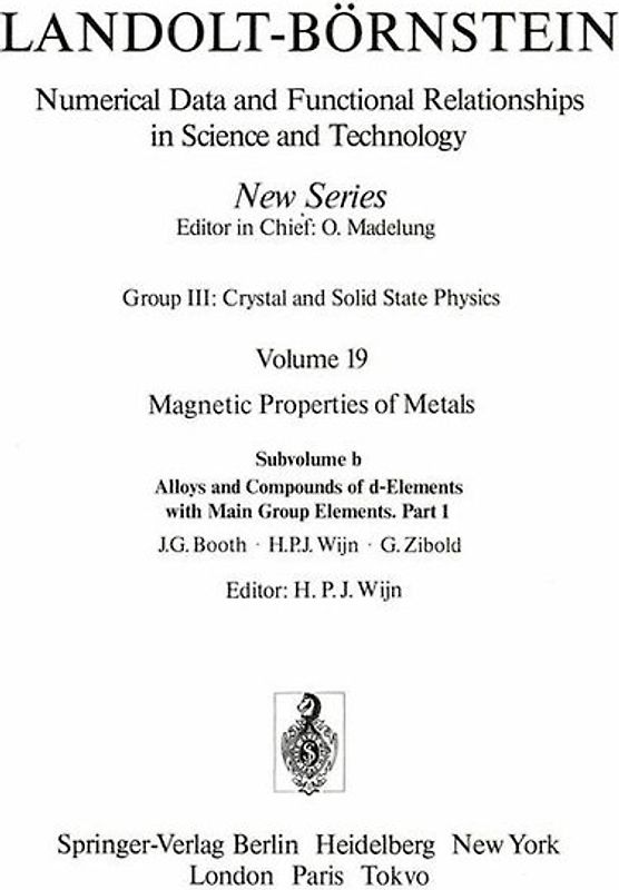 Alloys and Compounds of d-Elements with Main Group Elements. / Legierungen und Verbindungen von d-Elementen mit Elementen der Hauptgruppen.