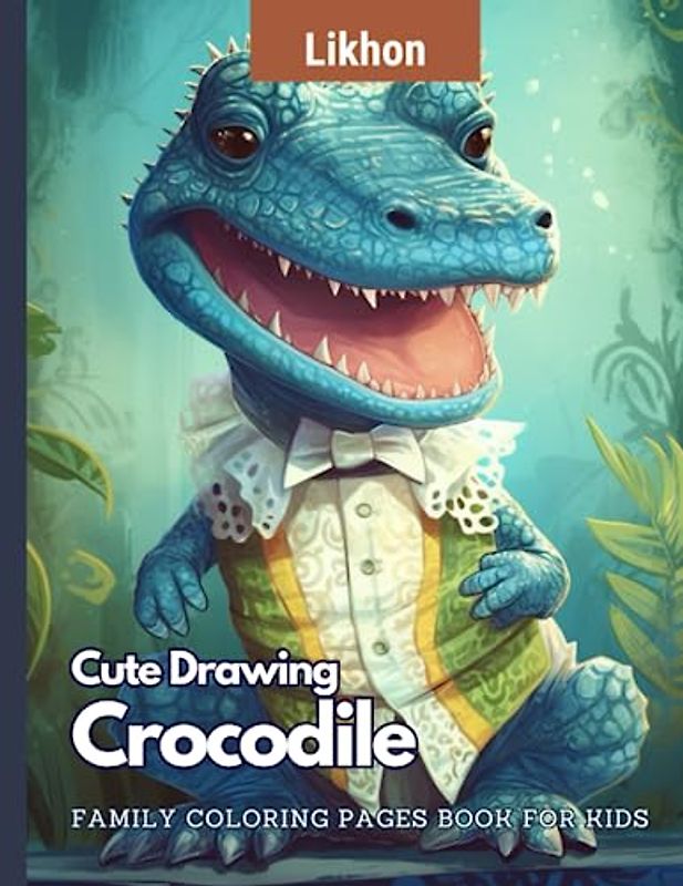 Likhon Cute Drawing Crocodile Family Coloring Pages Book For Kids