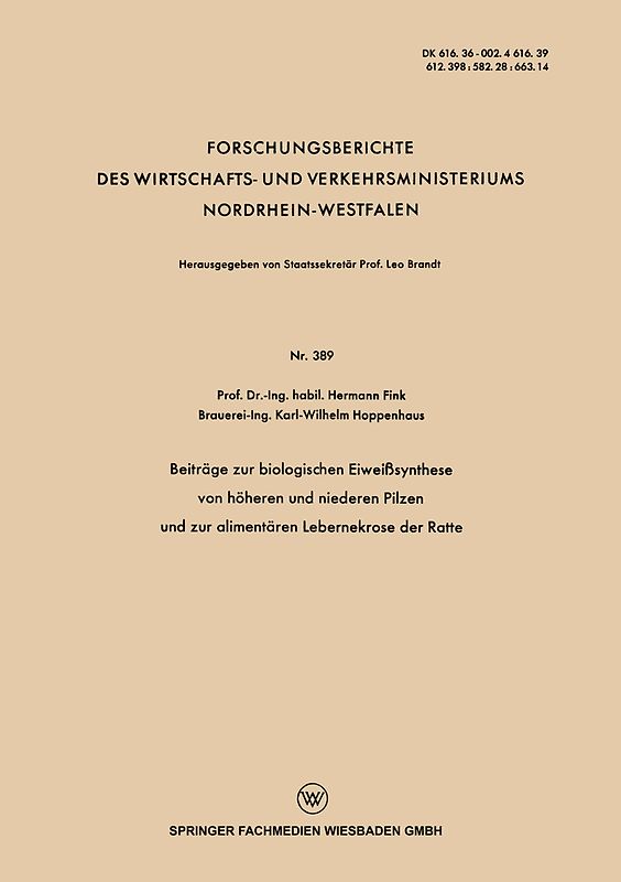 Beiträge zur biologischen Eiweißsynthese von höheren und niederen Pilzen und zur alimentären Lebernekrose der Ratte