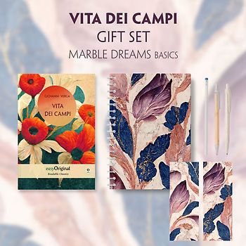 Vita dei campi (with audio-online) Readable Classics Geschenkset + Marmorträume Schreibset Basics