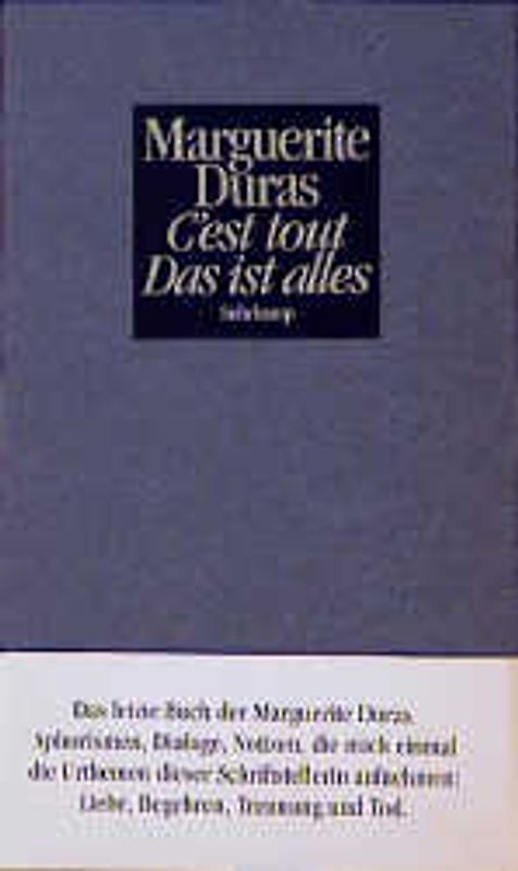 C'est tout. Das ist alles