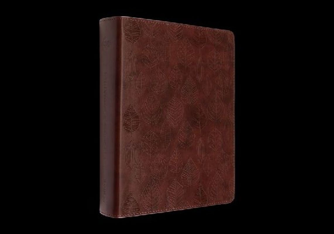 ESV Single Column Journaling Bible (Trutone, Chestnut, Leaves Design)