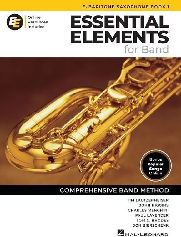 Essential Elements for Band Eb Baritone Saxophone Book 1 with Eei Online Resources Baritone Sax Method Songbook and Sheet Music for School Band Students and Teachers Comprehensive Band Method