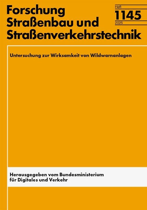 Untersuchung zur Wirksamkeit von Wildwarnanlagen