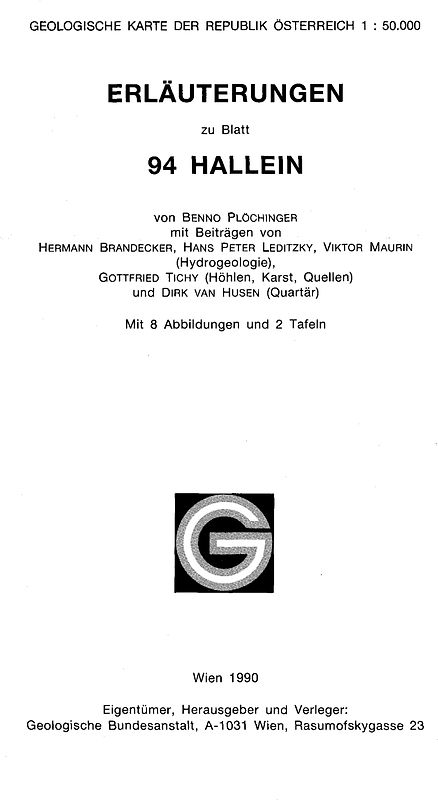 Erläuterungen zu Blatt 94 Hallein