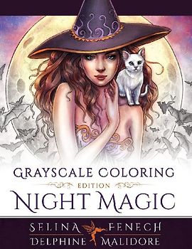 Night Magic - Grayscale Coloring Edition