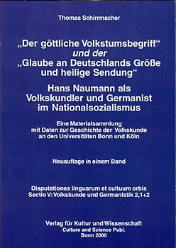 Der göttliche Volkstumsbegriff und der Glaube an Deutschlands Gröss Grösse und heilige Sendung