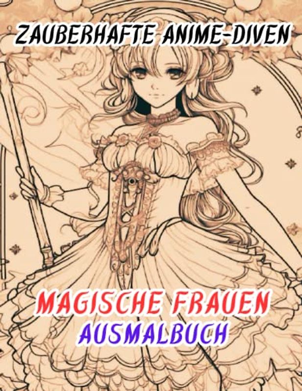 Zauberhafte Anime-Diven Magische Frauen Ausmalbuch: Entzückende Illustrationen, süße japanische Schönheit, kompliziertes Design, Kawaii-Mädchenporträts zur Entspannung und zum Stressabbau
