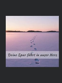 Deine Spur führt in unser Herz: Kondolenzbuch für die Trauerfeier zur Beerdigung. Dieses Trauerbuch mit den Spuren im Sand ist eine bleibende ... für alle Trauernden Abschied zu nehmen.