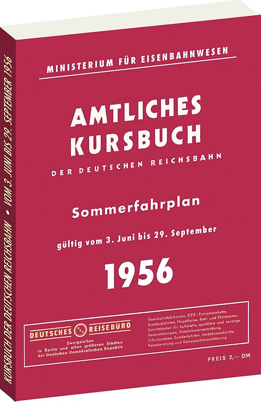 Kursbuch der Deutschen Reichsbahn - Sommerfahrplan 1956