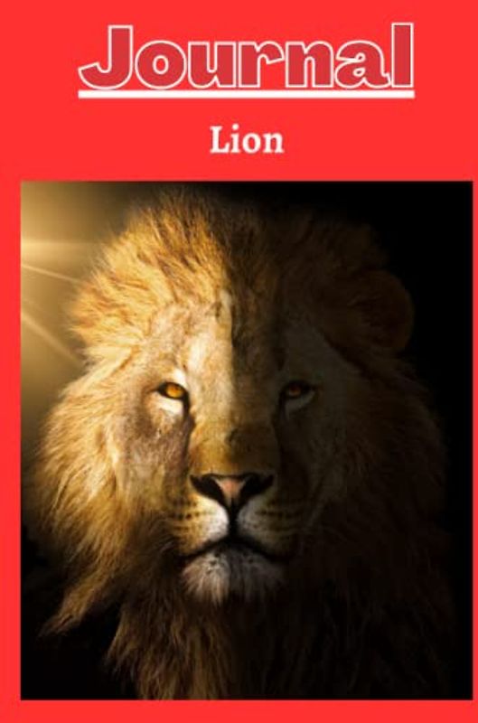 lion journal series 2 with a bright red background