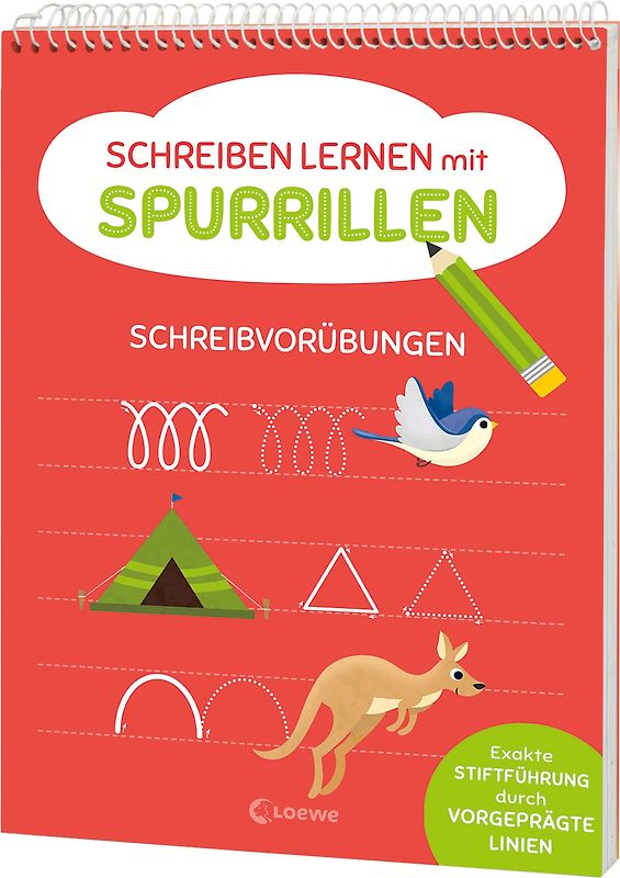 Schreiben lernen mit Spurrillen - Schreibvorübungen