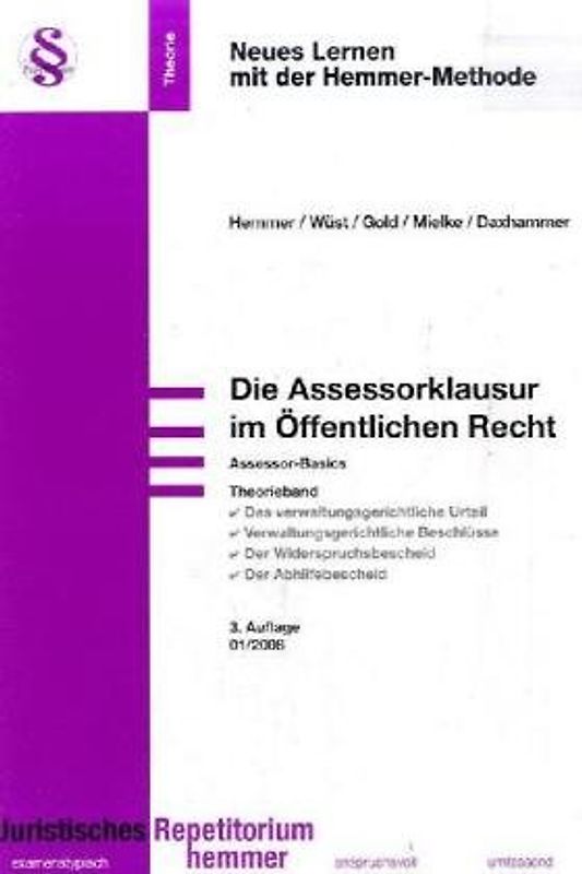 Assessorbasics - Assessorklausur im Öffentlichen Recht