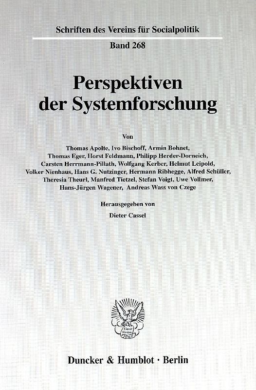 Perspektiven der Systemforschung.