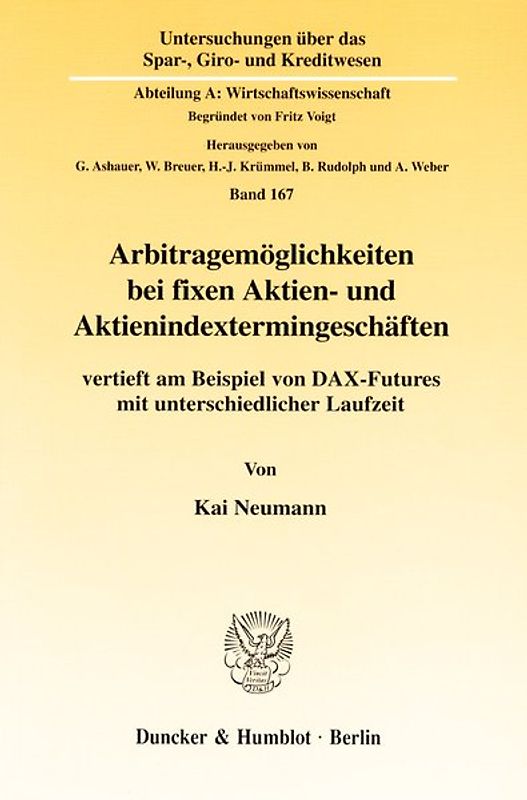Arbitragemöglichkeiten bei fixen Aktien- und Aktienindextermingeschäften