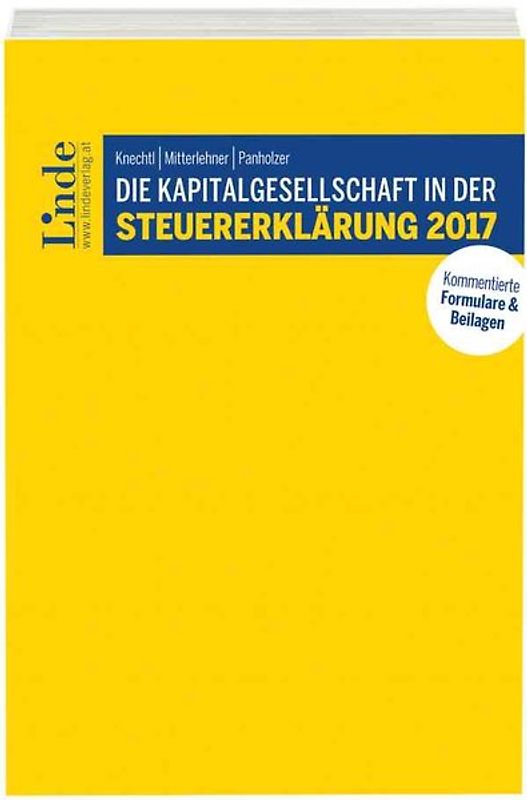 Die Kapitalgesellschaft in der Steuererklärung 2017