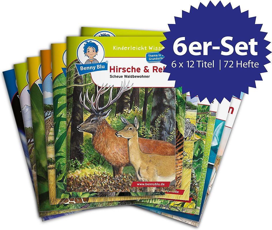 Benny Blu - Set Bei uns im Wald 12 x 6 Titel ( 72 Wissensbücher )