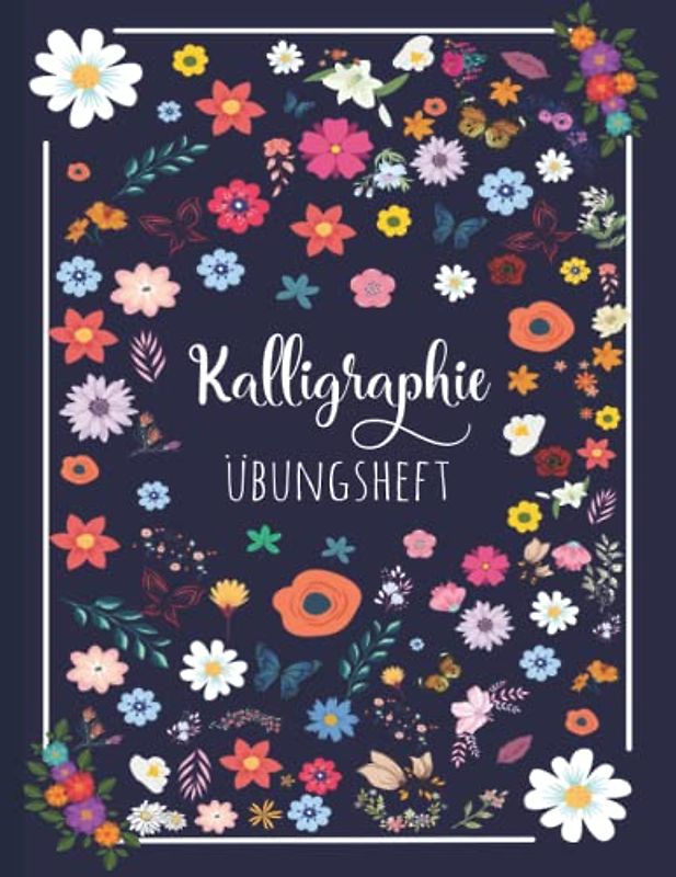 Kalligraphie Papier: DIN A4 Übungsheft - 120 Seiten | Schönschreiben Handlettering Übungspapier Schreibschrift