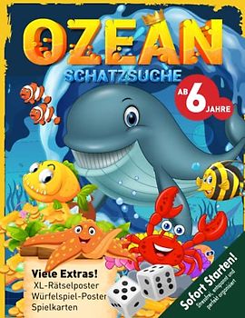 Meerestier Ozean Schatzsuche Kindergeburtstag ab 6 Jahren: Helft der Meerestierbande, findet den Unterwasserwelt-Schatz mit dem magischen Armband - startklare Schnitzeljagd! (Bravo Schatzsuche)