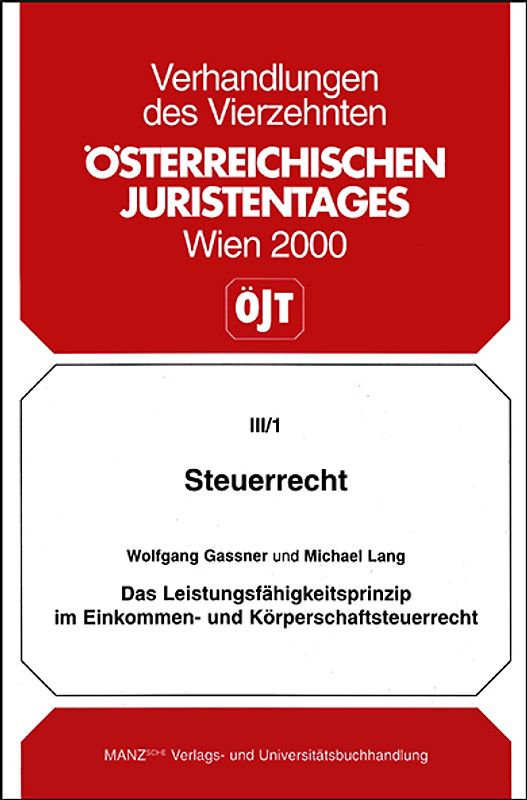 Das Leistungsfähigkeitsprinzip im Einkommen- u.Körperschafts- steuerrecht