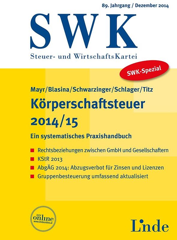 SWK-Spezial Körperschaftsteuer 2014/15