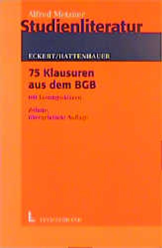 75 Klausuren aus dem BGB