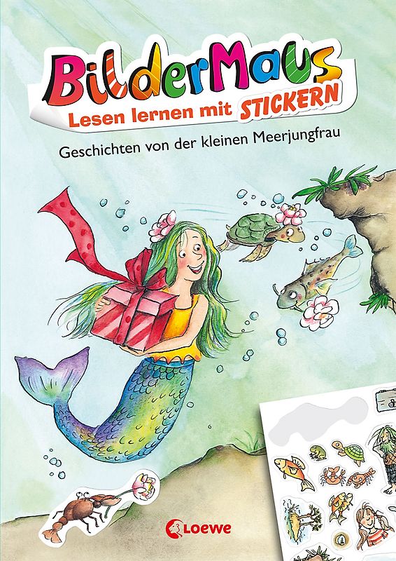 Bildermaus - Lesen lernen mit Stickern - Geschichten von der kleinen Meerjungfrau