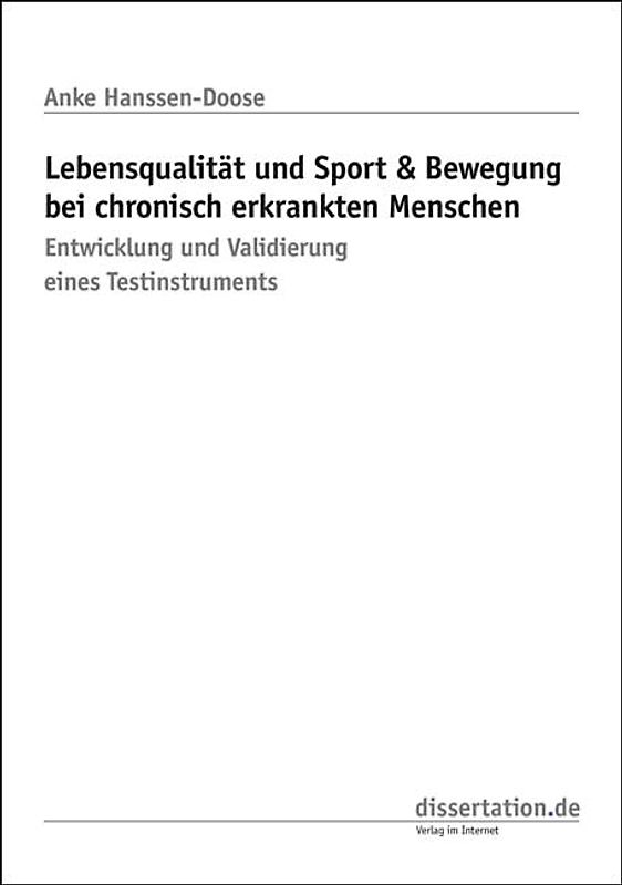 Lebensqualität und Sport & Bewegung bei chronisch erkrankten Menschen