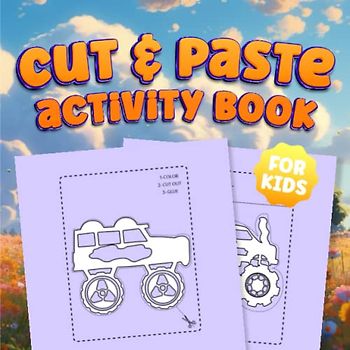 Cut and Paste Activity Book for Kids: Scissor Skills, Workbook for Preschool Kids (Ages 3-5+)
