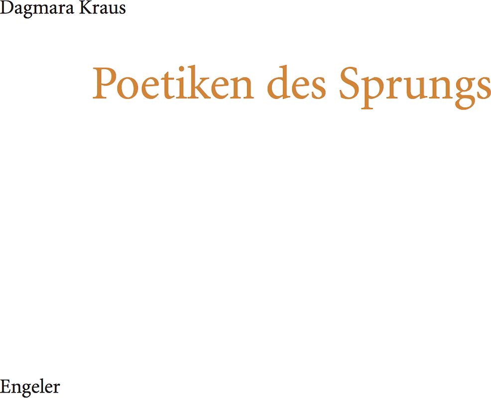 Poetiken des Sprungs