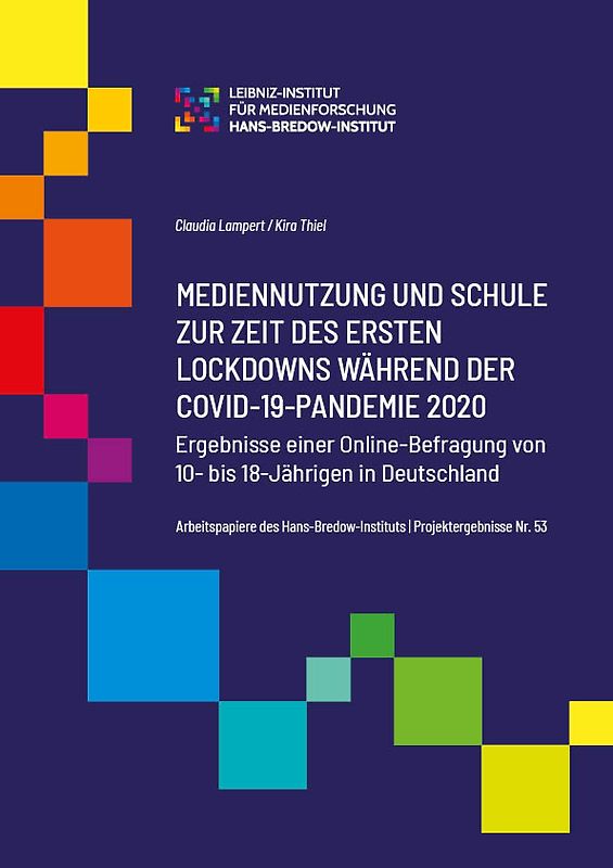 Mediennutzung und Schule zur Zeit des ersten Lockdowns während der Covid-19-Pandemie 2020.