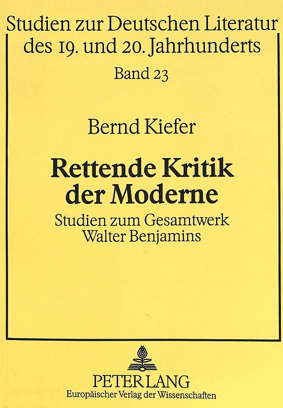 Rettende Kritik der Moderne