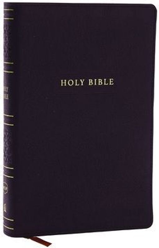 NKJV Personal Size Large Print Bible with 43,000 Cross References, Black Leathersoft, Red Letter, Comfort Print