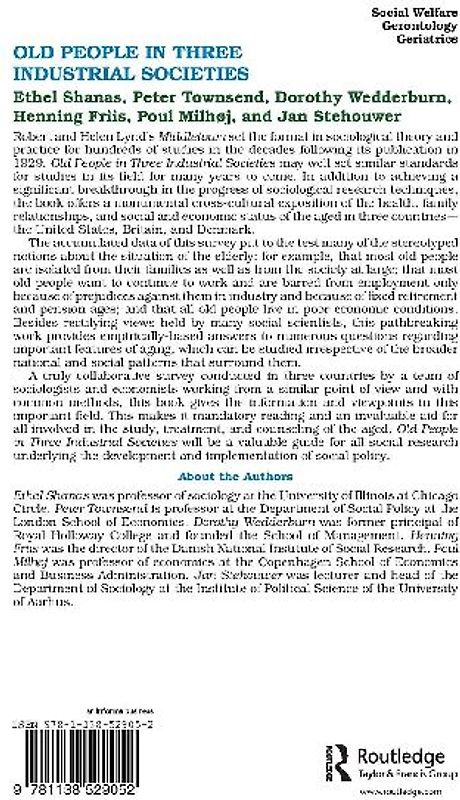 Old People in Three Industrial Societies