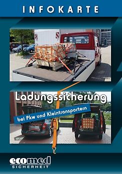 Infokarte Ladungssicherung bei Pkw und Kleintransportern. Verpackungseinheit 10 Stück