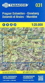 Tabacco Wandern Pragser Dolomiten 1:25000