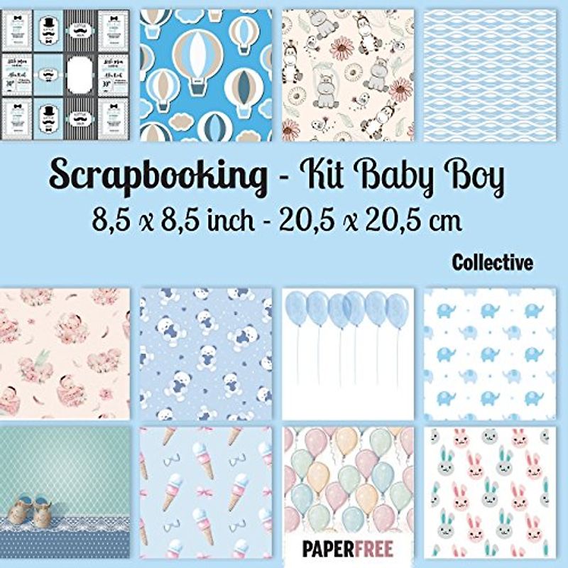 Scrapbooking Kit Baby Boy 8,5 x 8,5 inch - 20,5 x 20,5 cm