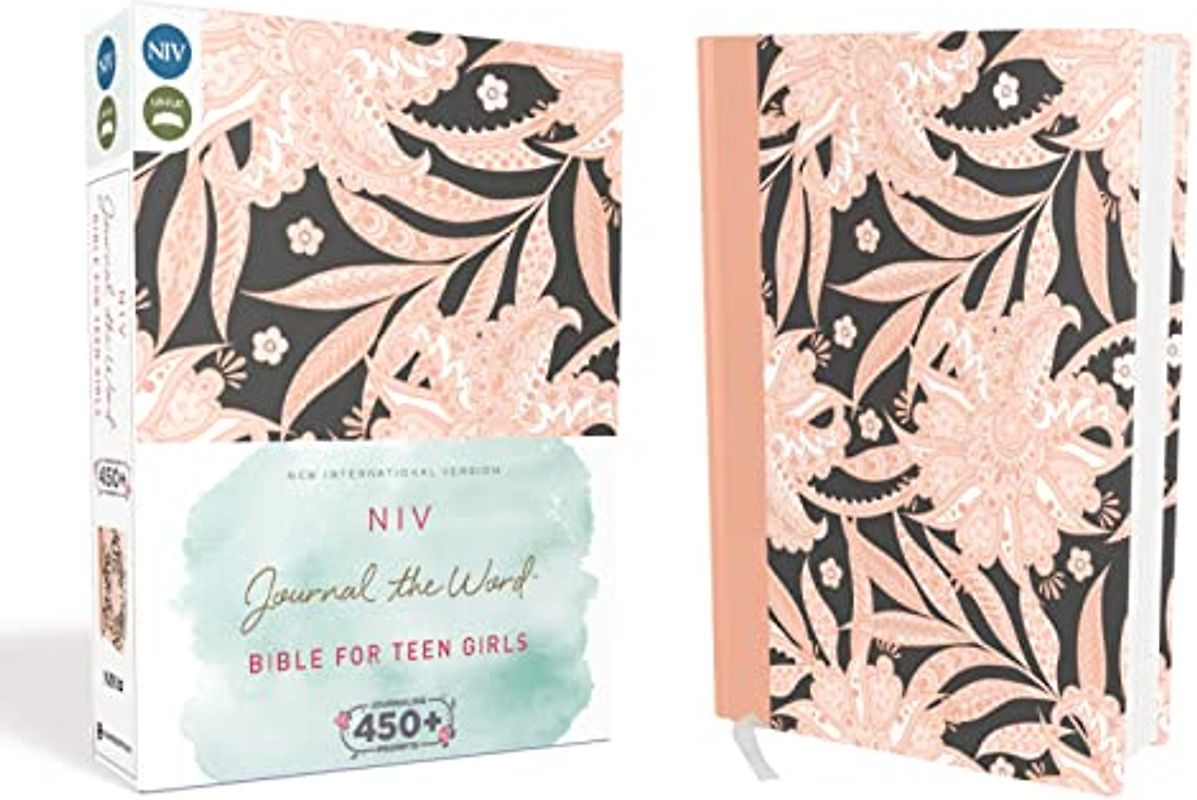 NIV, Journal the Word Bible for Teen Girls, Hardcover, Pink Floral