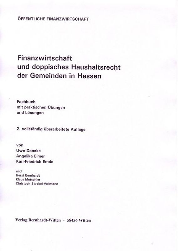 Finanzwirtschaft und doppisches Haushaltsrecht der Gemeinden in Hessen