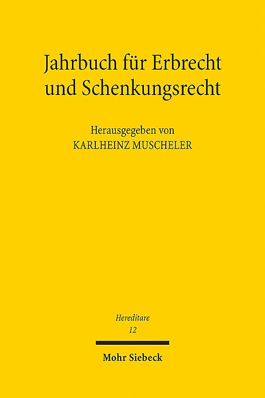 Jahrbuch für Erbrecht und Schenkungsrecht