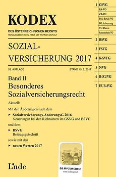 KODEX Sozialversicherung 2017, Band II